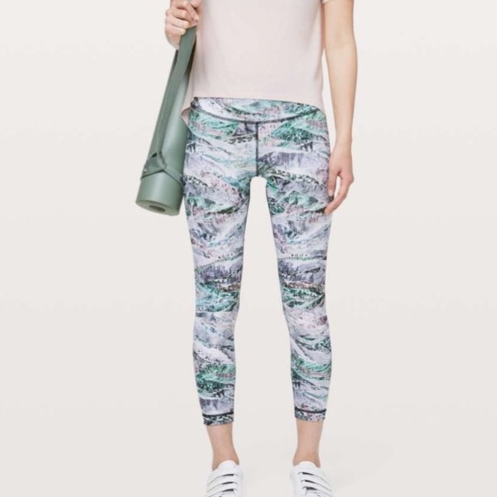 Lululemon Wunder Under Springscape Multi 25” I Size 6 - Picture 3 of 12